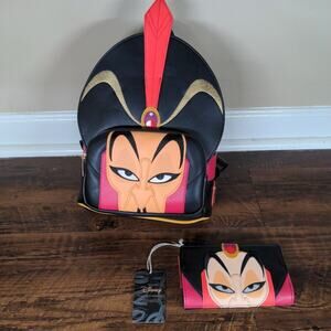 Loungefly x Disney Aladdin Jafar Mini Backpack WDBK1149 Wallet WDWA1269 Set